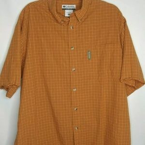 Columbia Plaid Short Sleeve Button Down Shirt